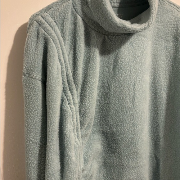NWT Tahari Cotton Blend Fleece Sport Pullover Size 2X  Dusty Blue Turtle Neck - Picture 4 of 7